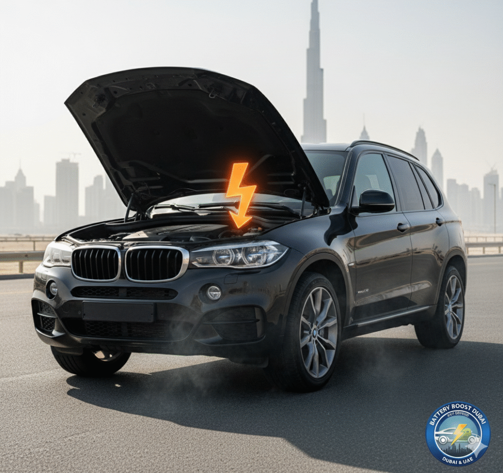 Why BMW Batteries Drain Faster a close-Up shot of a BMW SUV parked