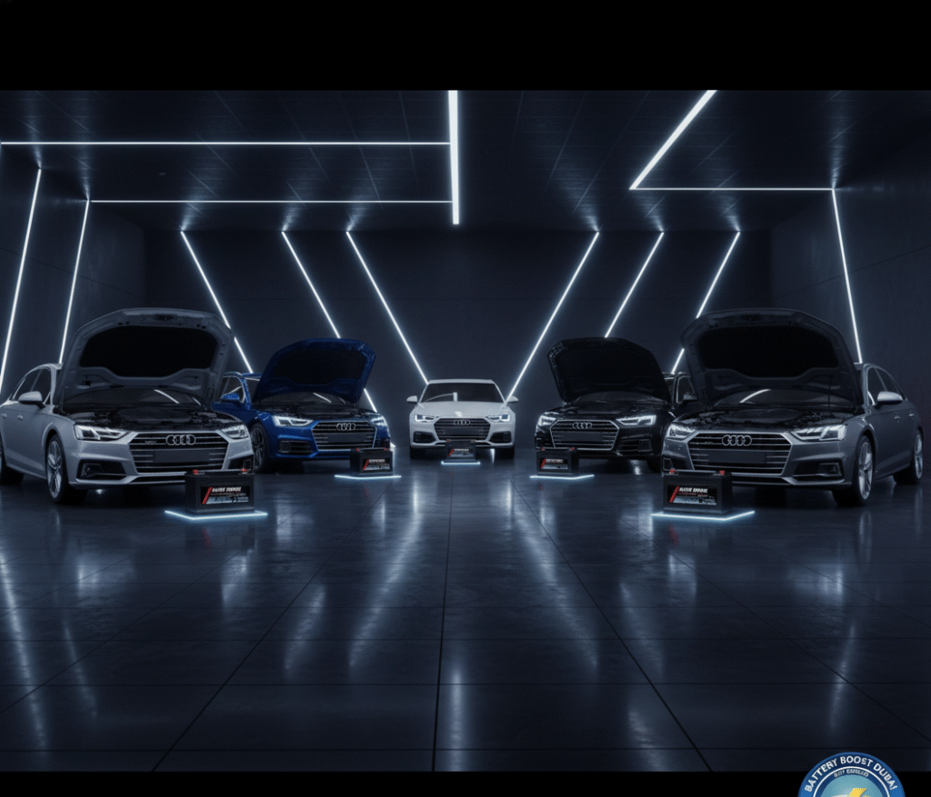 Lineup of audi models (Audi A4, A6, Q5, Q7, ANDA8) Bestbattery for Audi